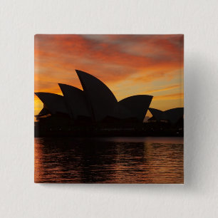 Sydney Opera House at Dawn, Sydney, New South 15 Cm Square Badge