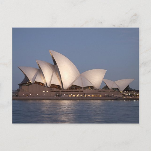 Sydney opera house at dusk postcard (Front)