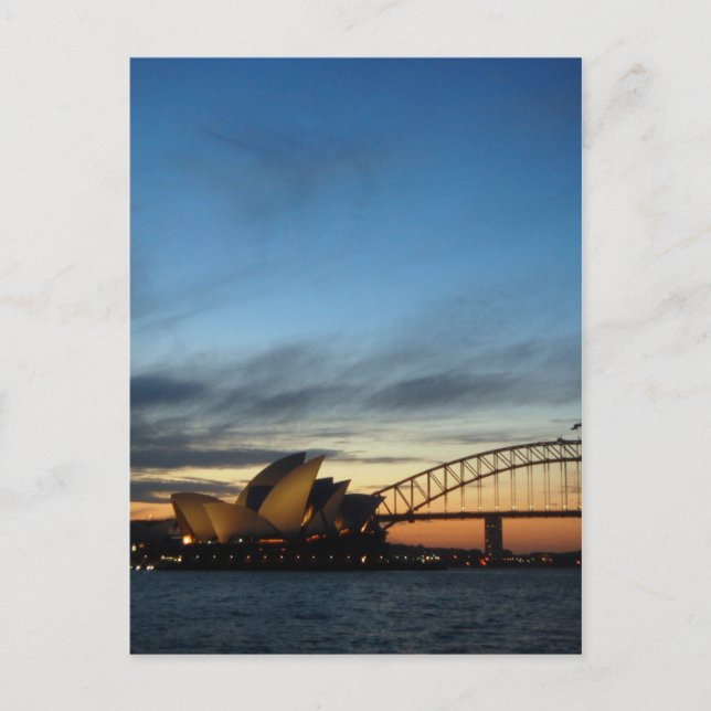 Sydney Opera House at Nightfall Postcard (Front)
