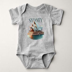 Sydney Opera House Australia Baby Bodysuit