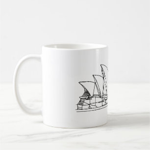 Sydney Opera House Australia drawing sketch Coffee Mug