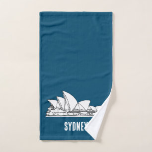 Sydney Opera House Australia drawing souvenir Hand Towel