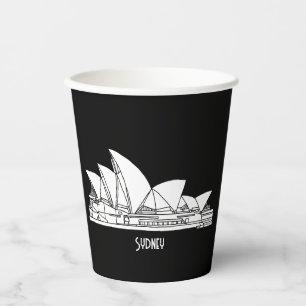 Sydney Opera House Australia drawing souvenir Paper Cups