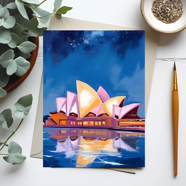 Sydney Opera House, Australia Painting Postcard (Creator Uploaded)