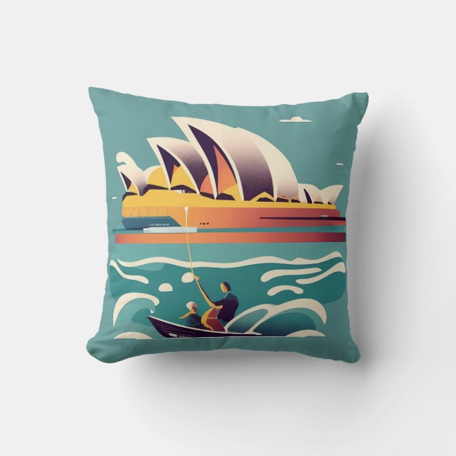 Sydney Opera House Australia painting souvenir Cushion (Front)