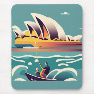 Sydney Opera House Australia painting souvenir Mouse Pad