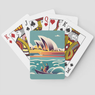 Sydney Opera House Australia painting souvenir Playing Cards