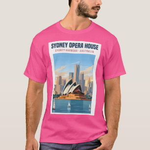 Sydney Opera House Australia Travel Poster T-Shirt
