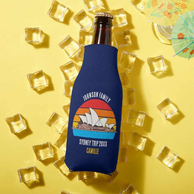 Sydney Opera House Australia Trip Custom Blue Bottle Cooler (In Situ Summer)