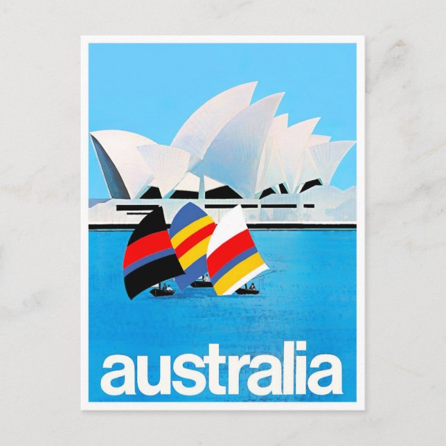 Sydney Opera House Australia vintage travel Postcard (Front)