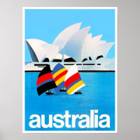 Sydney Opera House Australia vintage travel