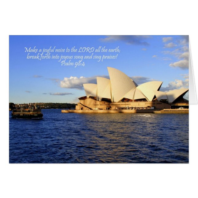 Sydney Opera House Card with Bible verse (Front Horizontal)