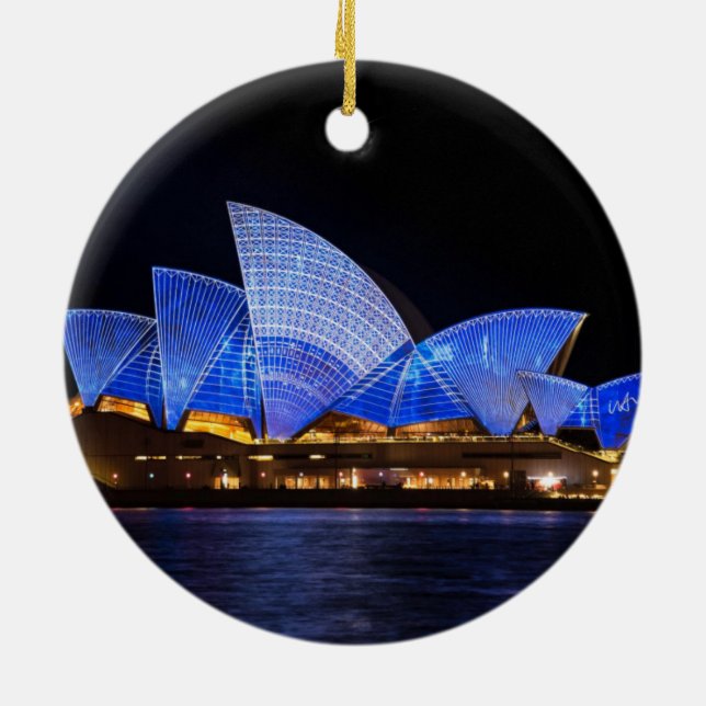 Sydney Opera House Ceramic Tree Decoration (Back)