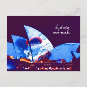 Sydney Opera House colourful Australia Postcard