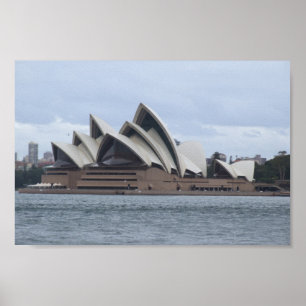 Sydney Opera House In Sunlight Backed By Cloud Poster