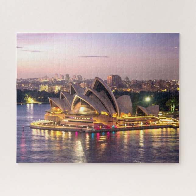 Sydney Opera House in the Evening Jigsaw Puzzle (Horizontal)