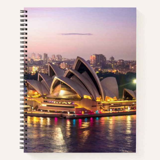 Sydney Opera House in the Evening Notebook (Front)