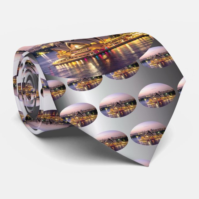 Sydney Opera House in the Evening Tie (Rolled)