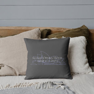 Sydney Opera House Latitude  Longitude  Cushion