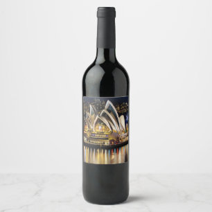 Sydney - OPERA HOUSE - view Wine Label