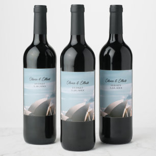 Sydney Opera House Wedding Personalised Wine Label
