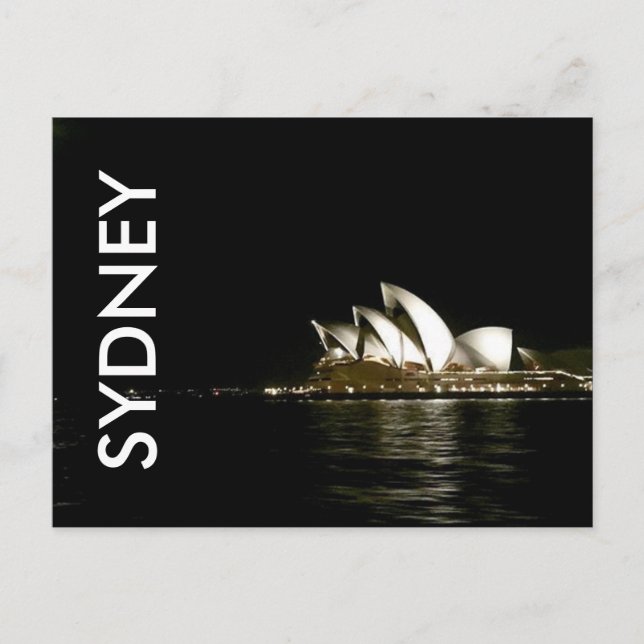 sydney opera night postcard (Front)