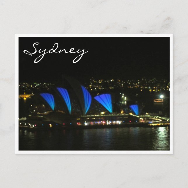 sydney opera vivid blue postcard (Front)