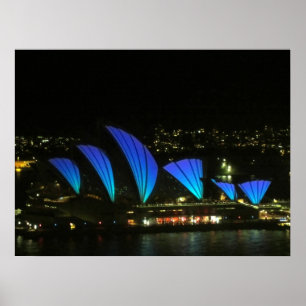 sydney opera vivid blue poster