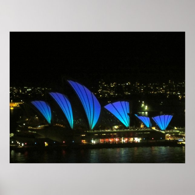 sydney opera vivid blue poster (Front)