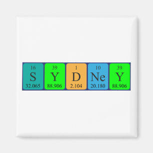 Sydney periodic table name magnet