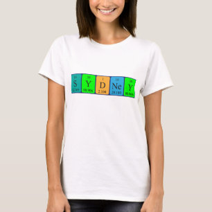 Sydney periodic table name shirt