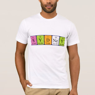 Sydney periodic table name shirt