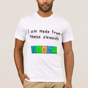 Sydney periodic table name shirt