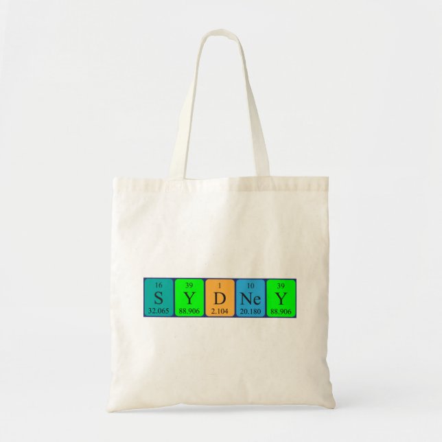 Sydney periodic table name tote bag (Front)