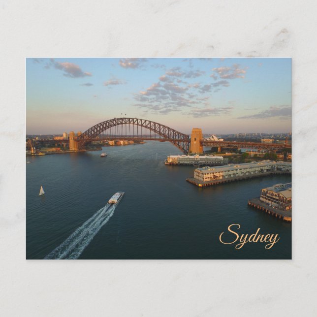 Sydney Postcard - Aerial Photo of Sydney Harbour (Front)