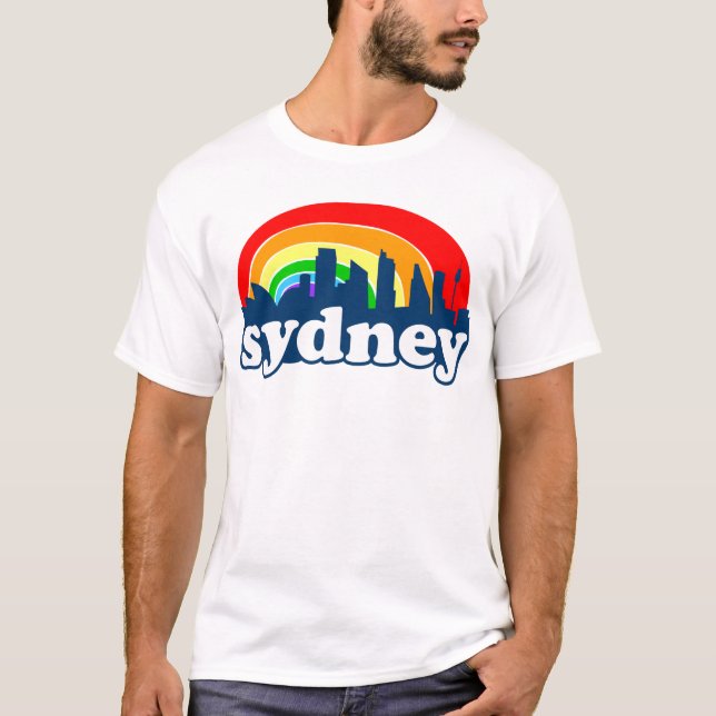 Sydney Rainbow Skyline T-Shirt (Front)