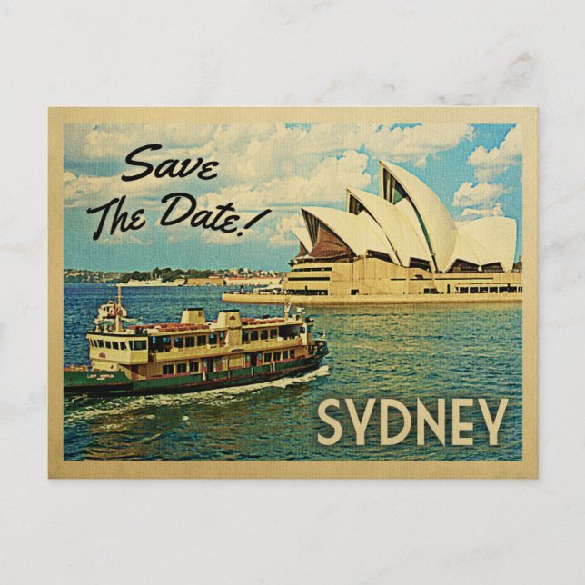 Sydney Save The Date Australia Announcement Postcard (Front)