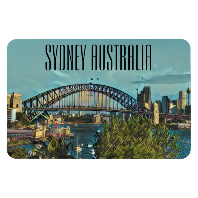 sydney skyline australia magnet (Horizontal)