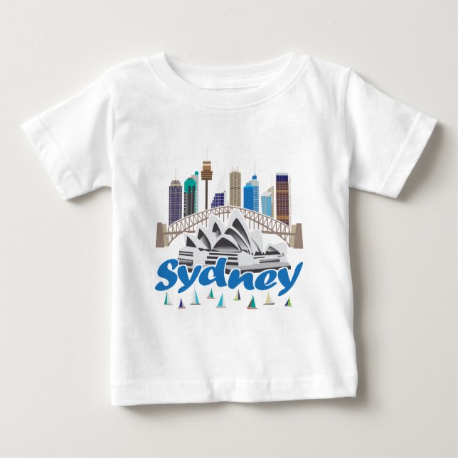 Sydney Skyline Baby T-Shirt (Front)