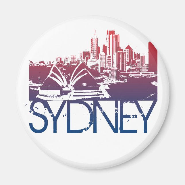Sydney Skyline Design Magnet (Front)