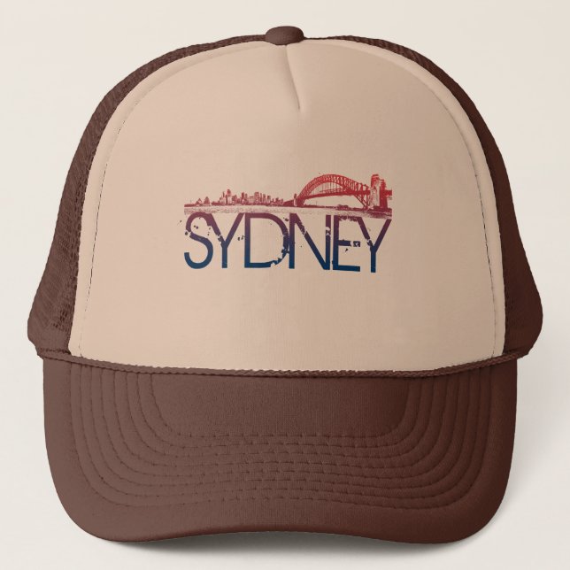 Sydney Skyline Design Trucker Hat (Front)