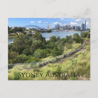 sydney skyline view postcard