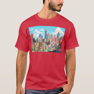 Sydney Spectacle Anime Skyline Design vintage T-Shirt