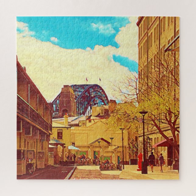 Sydney The Rocks with harbour Bridge travel Jigsaw Puzzle (Vertical)
