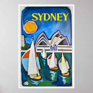 Sydney Travel Poster Australia Art Australian
