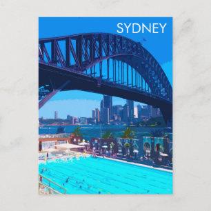 Sydney Vintage Travel Art Postcard