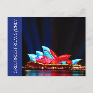 sydney vivid greetings postcard