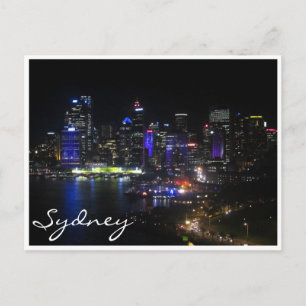 sydney vivid purple postcard