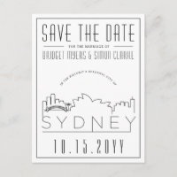 Sydney Wedding Deco Skyline Save the Date