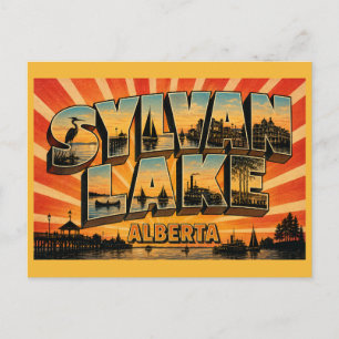 Sylvan Lake Alberta Lakeside Retreat Postcard